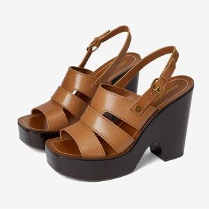 Veronica Beard Peony Wedge Sandals